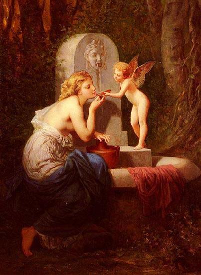 Henri-Pierre Picou At The Fountain oil painting picture